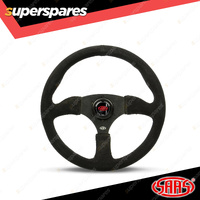 SAAS Steering Wheel Suede 14 inch Tokyo Motorsport Black Spoke ADR Compliant