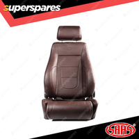 SAAS Trax Premium Seat 4x4 Brown Genuine Leather Dual Recliner ADR Compliant