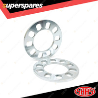 SAAS Wheel Spacers Universal 5 Stud PCDs 3mm Thickness - in a Pack of 2