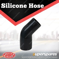 SAAS Silicone Hose 45 Deg Reducer 76 x 89mm Black Colour Multi Ply Construction