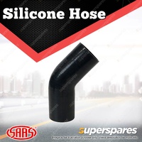 SAAS Silicone Hose 45 Deg Reducer 76 x 95mm Black Colour Multi Ply Construction