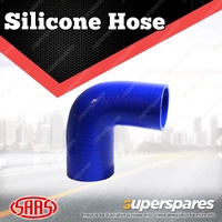 SAAS Silicone Hose 90 Deg Reducer 70 x 76mm Blue Colour Multi Ply Construction