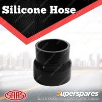 SAAS Silicone Hose Straight Reducer 63 x 70 x 76mm Black Multi Ply Construction