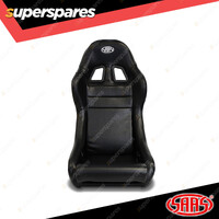 1 x SAAS Sports Seat Fixed Back Mach II Black PU Leather - ADR Compliant