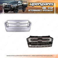 Superspares Front Grille for Ford Ranger PX 2015-2018 With Light Grey Mould