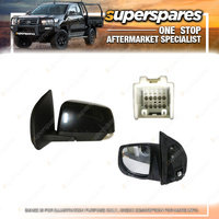 Superspares Left Hand Side Door Mirror for Isuzu MU-X RF 02/2017-05/2021 Black