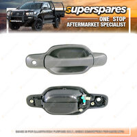 Right & Left Front Outer Door Handle for Holden Rodeo RA 03/2003-09/2008 Black
