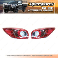 Right & Left Outer Tail Lights With LED for Mazda 3 BM BN Hatchback 2013-2019