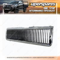 Chrome / Black Superspares Front Grille for HOLDEN JACKAROO 05/1992-01/1995