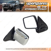 Left Manual Door Mirror for Holden Rodeo TF Silver 01/1997-02/2003