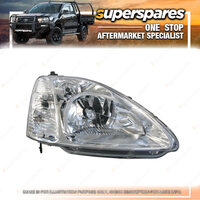 Superspares Head Light Right Hand Side for Honda Civic Eu 10/2000-12/2002
