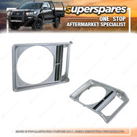 Superspares Left Headlight Case for Mitsubishi L300 SA SB Black 1980-1981