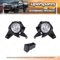 Superspares Fog Light Kit for Toyota Rav4 40 Series With Wires 12/2012-On