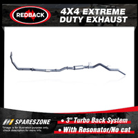 Redback 3" 409 SS Exhaust & Resonator No cat for Nissan Navara D22 3.0L 01-06