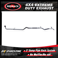 Redback 3" Exhaust No Muffler/Cat for Toyota Landcruiser 79 1HD-FTE 01/01-01/07