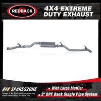 Redback 3" 4x4 409 SS Exhaust Large Muffler for Toyota Landcruiser 79 1VD-FTV