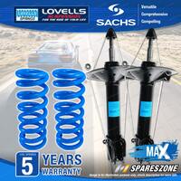 Front Sachs Max Shocks Lovells Raised Springs for Nissan Navara D40 6cyl