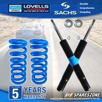 Rear Sachs Shock Absorbers Lovells Raised Springs for Holden Apollo JK JL