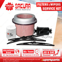 Sakura Front + Rear Wiper Blades & Filter Kit for Mitsubishi Express SJ 06-04