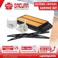 Sakura Front Wiper Blades & Filter Service Kit for Honda Civic EG 1.3L 1991-1994