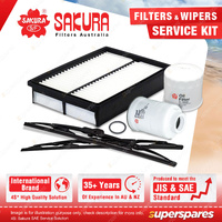 Sakura Front Wiper Blades & Filter Service Kit for Mazda 3 BL 2.2L 2009-2014