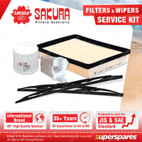 Sakura Front Wiper Blades & Filter Service Kit for Hyundai Elantra XD 00-07