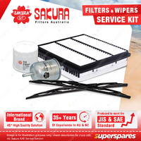 Sakura Front Wiper Blades & Filter Service Kit for Great Wall X240 2.4L 2009-On