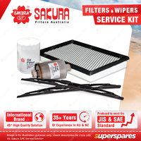 Sakura Wiper Blades & Filter Service Kit for Ford Fairlane Falcon AU EB ED EF EL