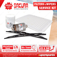 Sakura Front Wiper Blades & Filter Service Kit for Ford Falcon BA Territory SX