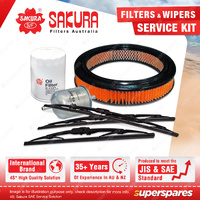 Sakura Front + Rear Wiper Blades & Filter Service Kit for Ford Falcon EA 88-91