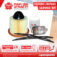 Sakura Front Wiper Blades & Filter Service Kit for Ford Falcon AU 01-02