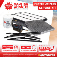 Front + Rear Wiper Blades & Filter Kit for Landcruiser Prado KDJ120R 06-07