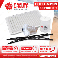 Sakura Front Wiper Blades & Filter Service Kit for Toyota Camry ACV36R 2.4L