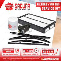 Sakura Front Rear Wiper Blades & Filter Service Kit for Toyota Rav4 SXA20 21 216