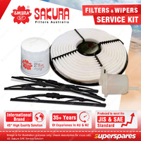 Sakura Front Rear Wiper Blades & Filter Service Kit for Toyota Corolla AE90 AE92