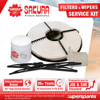 Sakura Front Wiper Blades & Filter Service Kit for Toyota Corolla AE90 AE92 1.6L
