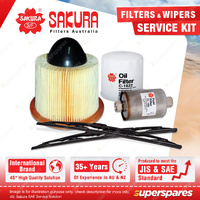 Sakura Front Wiper Blades & Filter Service Kit for Ford Falcon BA BF 5.4L 02-08