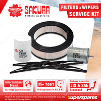 Sakura Front Wiper Blades & Filter Service Kit for Holden Commodore VK L14