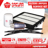 Sakura Front Wiper Blades & Filter Service Kit for Hyundai Terracan HP 2.9L