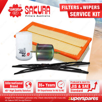 Sakura Front Wiper Blades & Filter Service Kit for Ford Transit VF VG 2.0L