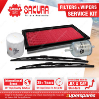 Sakura Front Wiper Blades & Filter Service Kit for Holden Commodore VN VP VR VS