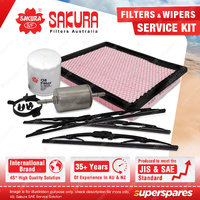 Sakura Front + Rear Wiper Blades & Filter Kit for Holden Commodore VT VX VY VZ