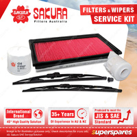 Sakura Front Wiper Blades+Filter Service Kit for Nissan X-Trail T30 Return Line