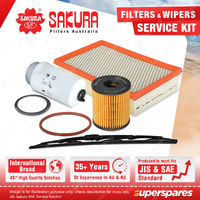Sakura Passenger Wiper Blade & Filter Service Kit for Ford Transit VM 2.4 Euro 4