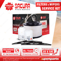 Sakura Front Wiper Blades & Filter Service Kit for Mazda BT-50 B2500 2.5L