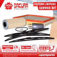 Sakura Front + Rear Wiper Blades & Filter Service Kit for Ssangyong Actyon A200