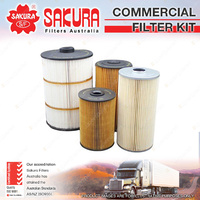 Sakura Commercial Filter Kit for Hino FN1E FY1E SH1E E13C Premium Quality