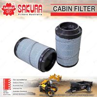Sakura Cabin Filter for Case Tractor 621E 721E 721F Loader 821F 6.7L 6 Cyl 07-On