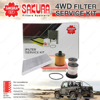 Sakura 4WD Filter Kit for Jeep Cherokee KL Limited 2.0L EBT I4 16V SUV 2014-On
