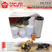 Sakura Oil Air Fuel Filter Service Kit for Kubota L4600 2.2L V2203 I4 8V 11-18